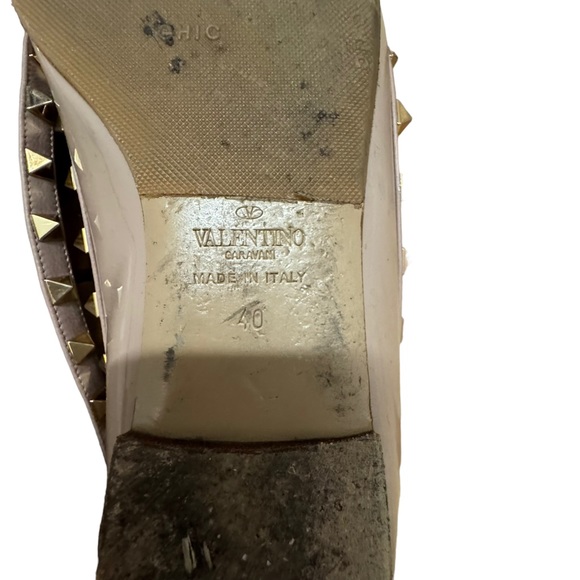 Valentino Light Tan Rockstud Flats - Picture 6 of 6